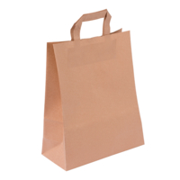 Sac kraft brun avec poignée plate