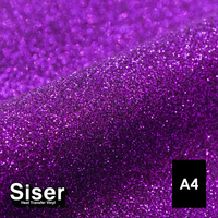 film flex thermocollant pailleté en PU Siser Glitter G0015 VILOET