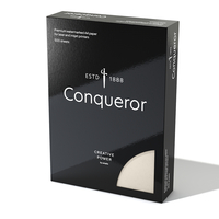Papier Conqueror Laid Brilliant White avec filigrane 100g/m² 210mm x 297mm Paquet de 500 feuilles