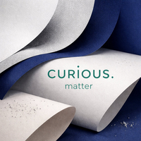 Curious Matter, papier de création sans bois, offre un toucher singulier et des couleurs ultra-mates et intenses