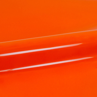 H50006 - HI-5 Orange– film flex PU fin Orange pour personnalisation textile