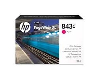 Cartouche d'encre HP 843C, encre, PageWide XL, magenta, 400 ml C1Q67A.