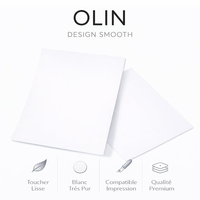Olin Design Smooth – Papier de création vélin, rendu précis, impressions offset et laser pour supports premium.