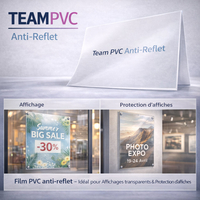 Team PVC Anti-Reflet – Film PVC rigide anti-reflet pour signalétique et affichage haute lisibilité.