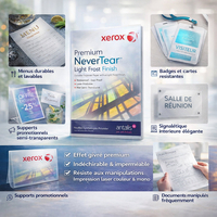Papier synthétique indéchirable translucide finition givrée mat A3 95µ Xerox Premium NeverTear