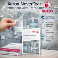 Xerox NeverTear Permanent Ultra Transparent – Film polyester indéchirable, adhésif permanent et effet no-label look.