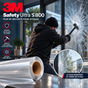Film de sécurité 3M Scotchshield Ultra S800 en rouleau, conçu pour maintenir les éclats de verre en place en cas de bris.