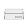 Enveloppe DL 110 x 220 mm fenêtre à droite en bas 45mm x 100mm Conqueror vergé, vergé, blanc diamant strip, patte droite, 120g/m2 contient du coton Tarot Cool Gray 2
