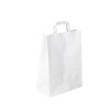 Sac kraft avec poignées plates blanc