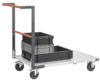 Chariot FIMM flat-pack dossier fixe 1000 x 600 mm plateau mélaminé roues caoutchouc 250 kg