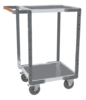 Servante FIMM flat-pack 2 plateaux tôle, 550 x 500 mm, roues caoutchouc, 250 kg