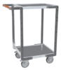 Servante FIMM flat-pack 2 plateaux tôle, 550 x 500 mm, roues TPE, 250 kg