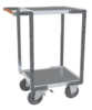 Servante FIMM flat-pack 2 plateaux tôle, 550 x 500 mm, roues caoutchouc, 400 kg