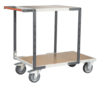 Servante FIMM flat-pack 2 plx médium 1 plateau 850 x 500 mm et 1 pl. 550 x 500 mm roues TPE 400 kg
