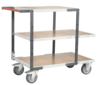 Servante FIMM flat-pack 3 plx médium 2 plx 850 x 500 mm et 1 plateau 550 x 500 mm roues TPE 400 kg