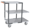 Servante FIMM flat-pack 3 plx tôle 2 plx 850 x 500 mm et 1 plateau 550 x 500 mm roues TPE 250 kg