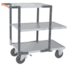 Servante FIMM flat-pack 3 plx tôle 2 plx 850 x 500 mm et 1 pl. 550 x 500 mm roues caoutchouc 400 kg