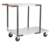 Servante FIMM flat-pack 2 plx mélaminé 1 pl. 1000 x 600 mm et 1 pl. 700 x 600 mm roues cc 250 kg