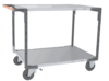 Servante FIMM flat-pack 2 plateaux tôle, 1200 x 800 mm, roues caoutchouc, 400 kg