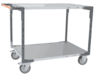 Servante FIMM flat-pack 2 plateaux tôle, 1200 x 800 mm, roues TPE, 400 kg