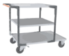 Servante FIMM flat-pack 3 plx tôle 1 plateau 1200 x 800 mm, 2 plateaux 900 x 800 mm roues TPE 400 kg
