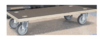 Plateau roulant FIMM bois glissnot, 600 x 300 mm, roues TPR, 150 kg