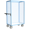Servante grillagée 3 côtés, plateau bois, 1000 x 600 mm, 500 kg