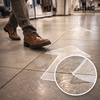 ClearWalk – Vinyle adhésif imprimable antidérapant pour sols intérieurs, transparent, sécurisé et compatible solvent, UV, latex.