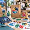 Collection de stickers et étiquettes adhésives découpés en vinyle Avery Dennison 500 EF pour packaging et objets