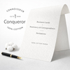 Conqueror Connoisseur Wove 100% Cotton est un papier de création premium composé de 100 % fibres coton, reconnu pour son toucher exceptionnellement doux et sa surface vélin raffinée.