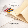Conqueror Contour – papier de création martelé légèrement gaufré, idéal pour supports haut de gamme, impression offset, sérigraphie, dorure et façonnage