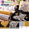Flocage pailleté fin et doux au toucher pour vêtements et accessoires avec le flex Chemica Hotmark Galaxy
