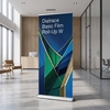 Roll-Up Diatrace Basic Film W avec vue urbaine et lumière naturelle pour salons professionnels - Support publicitaire élégant et facile à transporter