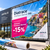 Bannière Diatrace Premium Banner 510 en promotion à -15% pour impression grand format extérieure - Paysage méditerranéen et matériaux durables Antalis