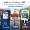 Enduro Premium 155T – Feuille synthétique polypropylène 155 g/m², résistante et imperméable pour applications durables.