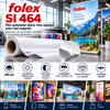 Film polyester satiné Folex SI 464 dos argenté opaque blockout pour roll-up et PLV