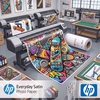 Papier photo satiné HP Everyday Satin Photo Paper pour posters et graphismes couleur
