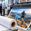 Grande affiche publicitaire de sports d'hiver imprimée sur papier mat grand format HP