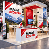 Stand d'exposition et comptoir d'accueil événementiel habillés avec le film vinyle monomère MACal 8200 Pro