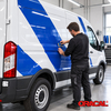 Film coulé bleu Oracal 751C High Performance Cast pour marquage de fourgon