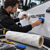 Positionnement de précision à vue et transfert de lettrage sur carrosserie avec le film ultra-fin Poli-Tape 166