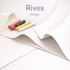 Rives Design est un papier de création texturé premium à motif maillé géométrique, disponible en plusieurs teintes (Bright White, Natural White) et grammages de 120 g/m² à 350 g/m². Ce papier présente une texture subtile et fine qui apporte du relief
