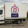 Bâche PVC Saint Clair LAC 640 rouge 7446 (RAL 3002) brillant 640g/m2 3000 mm x 60m