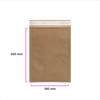 Pochette matelassée nid d'abeille 100% papier 180 x 260 mm