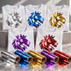 Série de t-shirts blancs avec logo lion couronné effet miroir réalisé en flex Siser Metal argent, bleu, or, violet et rouge
