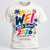 T-shirt blanc personnalisé WEI BBS School 2026 week-end d'intégration avec le flex thermique imprimable Siser HI-5 Print