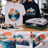 T-shirt et sweat imprimés d'un paysage de montagne avec le flex ultra-doux et ultra-fin Siser Soft Print 3.0
