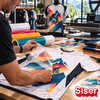 Application et pelage du tape de transfert transparent Siser TTD Easy pour flex imprimable