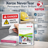 Xerox NeverTear Permanent Blanc Brillant – Film polyester indéchirable, adhésif permanent et impression laser haute qualité.
