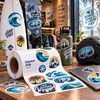 Diatrace POB, papier couché adhésif waterproof pour stickers extérieurs personnalisés